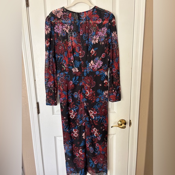Veronica Beard Floral Long Sleeve Black Raylee Dress Women’s Size 10 New - Picture 2 of 11